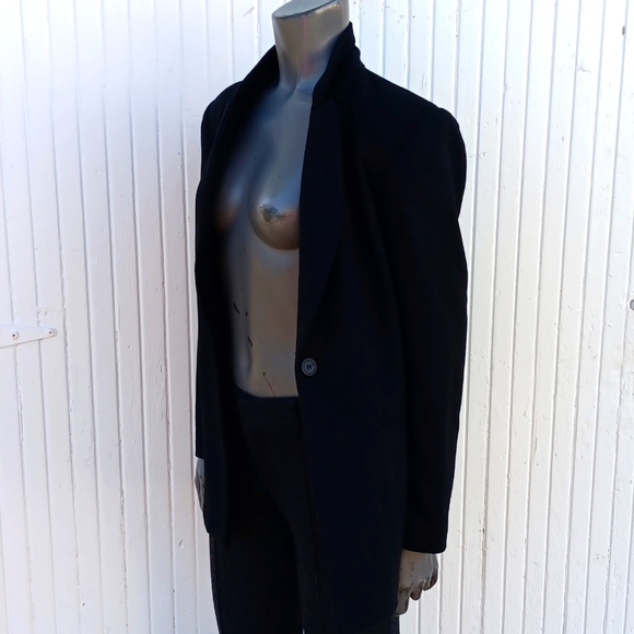 NORTON Mc NORTON PETITES LADIES PURE WOOLMARK VINTAGE BLACK LUXURY BLAZER - Picture 3 of 17